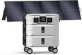 IEE SP5000 Solar Generator 5000W, 5120Wh Power Station with 200W Solar Panel, 5 AC Outlets(9000W Surge), 120V/240V Dual Voltage, LiFePO4 Battery for Home Backup Outdoors Camping RV Emergency