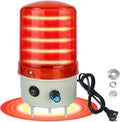 Industrial Warning Light LED Rotating 110V-120V AC Red for Public Emergency Alarms Indoor/Outdoor Safety Siren with Volume Adjustment and Buzzer