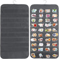 UCEC Hanging Sticker Organizer, Double-Sided 80 Pocket Hanging Sticker Display Stand with Waterproof Pockets, Portable Sticker Charts for Classroom, Vendors Events and Small Business Supplier (Gray)