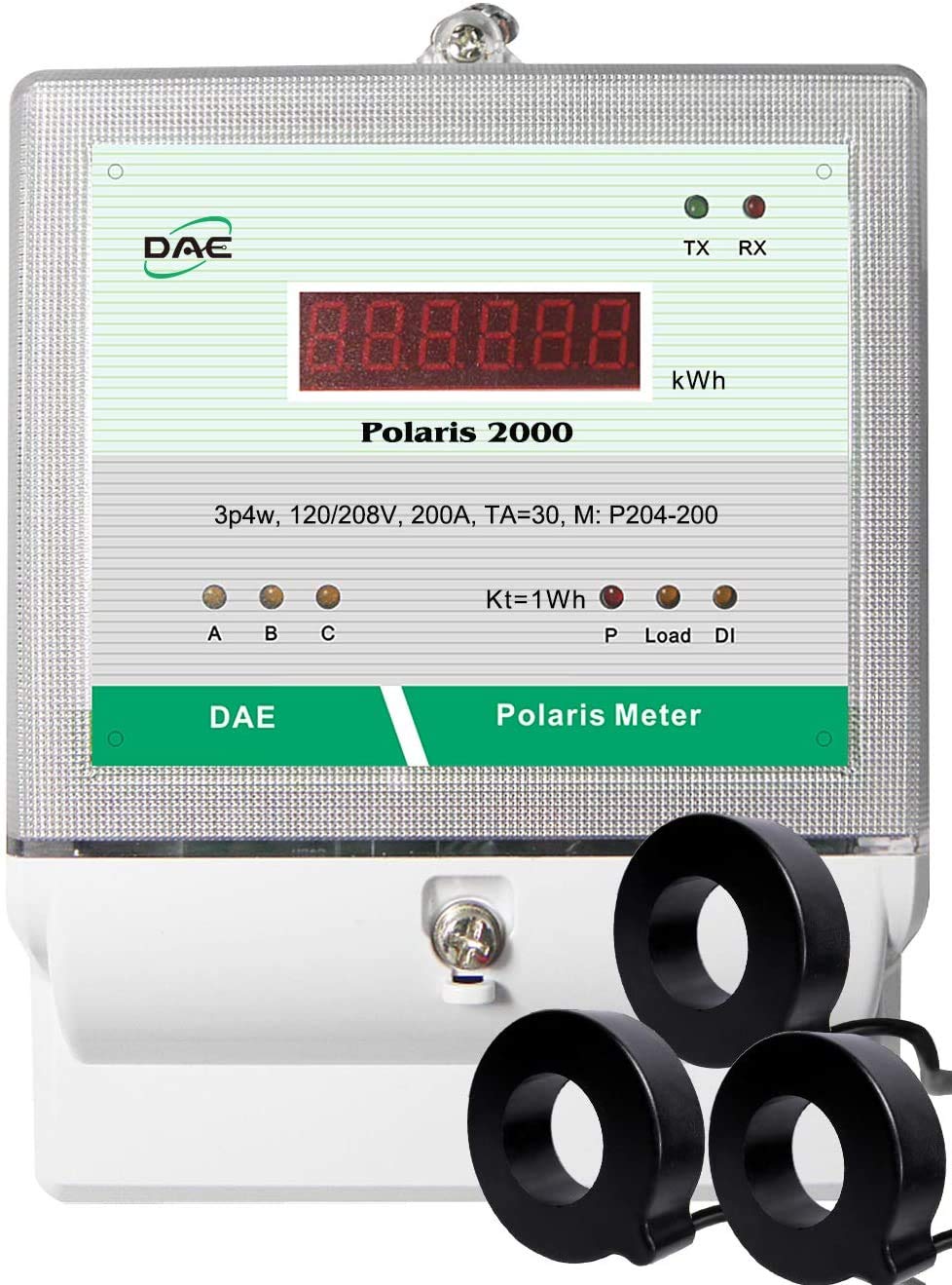 DAE P204-200-S KIT1, UL, Outdoor, CTEP kWh Smart Submeter, 3 Phase, 200A, 120/208v, with 3 CTs