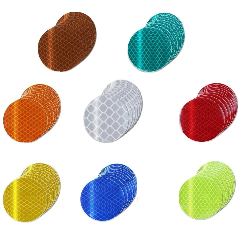 Non Fading Reflective Stickers 2-inch Diameter Round Reflector, Outdoor Waterproof High Visibility Warning Adhesive Tape (80 Pcs)