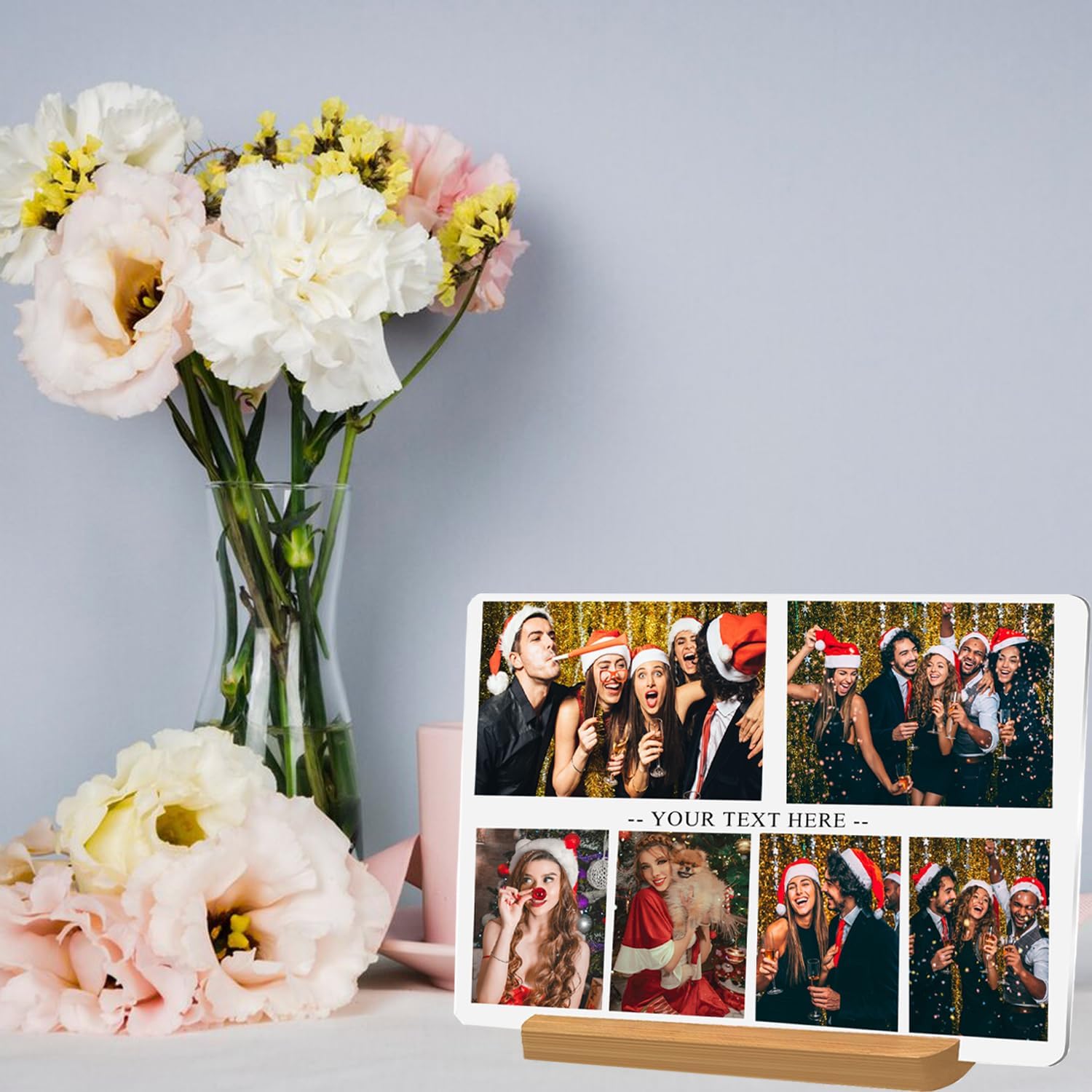 Custom Metal Photo Prints, Personalized Picture Frame with Your Photos, Customized Photo Gifts for Lovers, Couples, Family and Home Decor