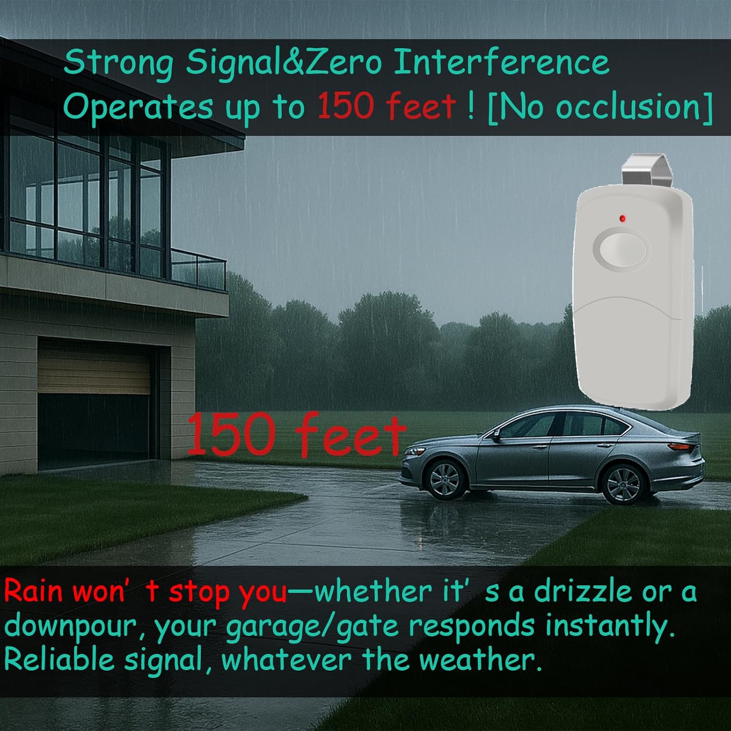 2 for 10 Dip Switch Multicode Gate Door Opener Remote,Replacement for Multi-Code Garage Door Opener Remote Transmitter 3089 MCS308911 3060 MCS306010,3070 MCS307010,300MHz