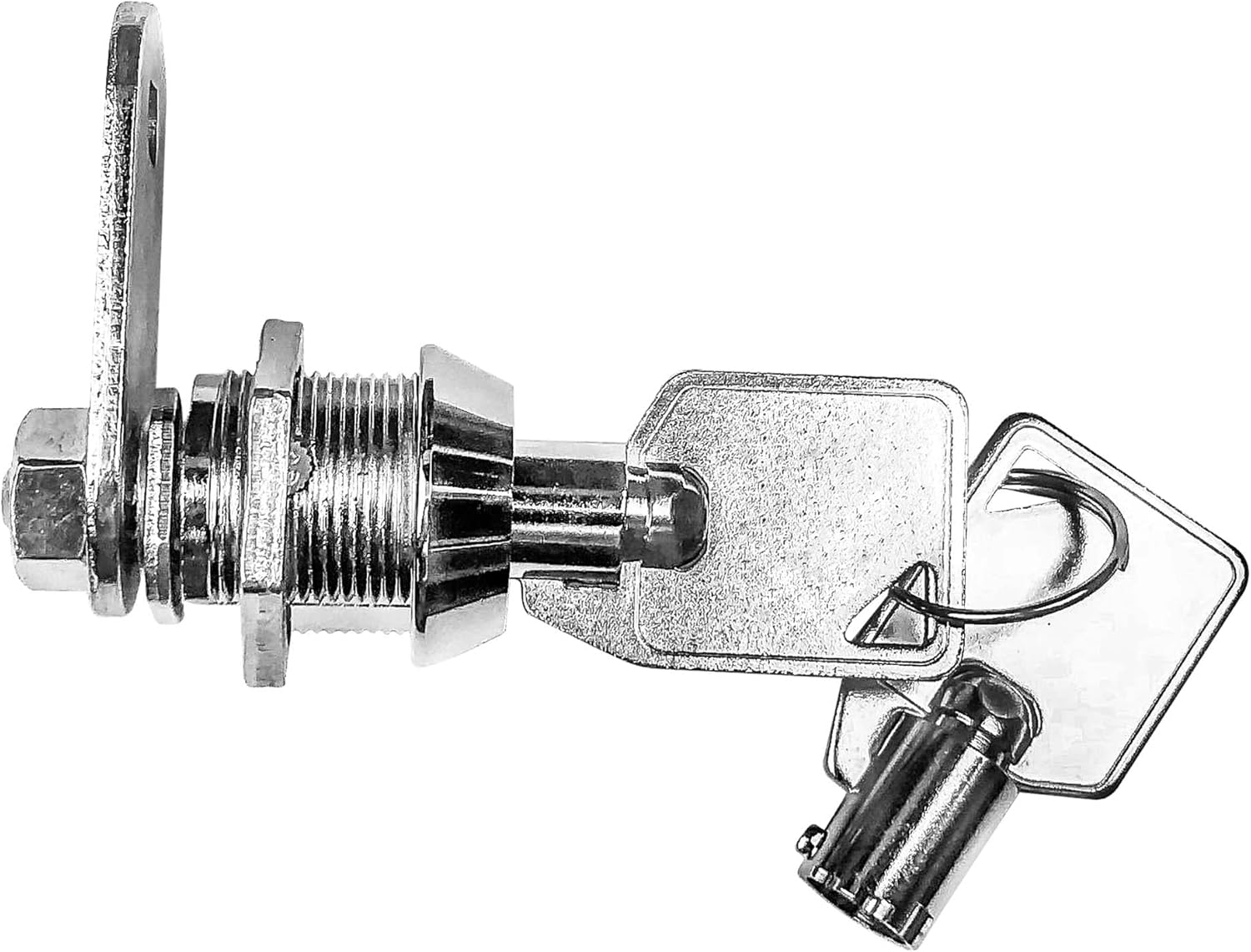 Kingsley Tubular Cam Lock - 5/8" Cylinder, Chrome Finish, Keyed Alike, RV, Cabinet, ATM, Vending & Tool Box Lock