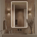 Niccy Led Mirror for Bathroom, 40"x24" Frameless Backlit Mirror for Wall Lighted Mirror with Bedroom 3 Color, Defogger, Explosion-Proof, HD Glass and IP65 Vanity Mirror Horizontal or Vertical