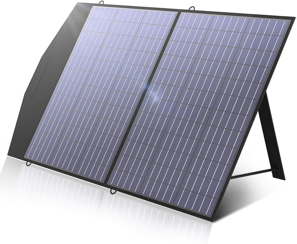 ALLPOWERS SP027 100W Foldable Solar Panel, 23% Efficient IP67 Waterproof for Power Station, Camping, RV & Home Use, Compact Portable Design（SP027-100W