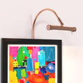 Cocoweb 6 Inch Tru-Slim Copper Picture Light - LED, 2700K, Adjustable Arm, Plug-in, Toggle Switch, Sleek and Compact Design