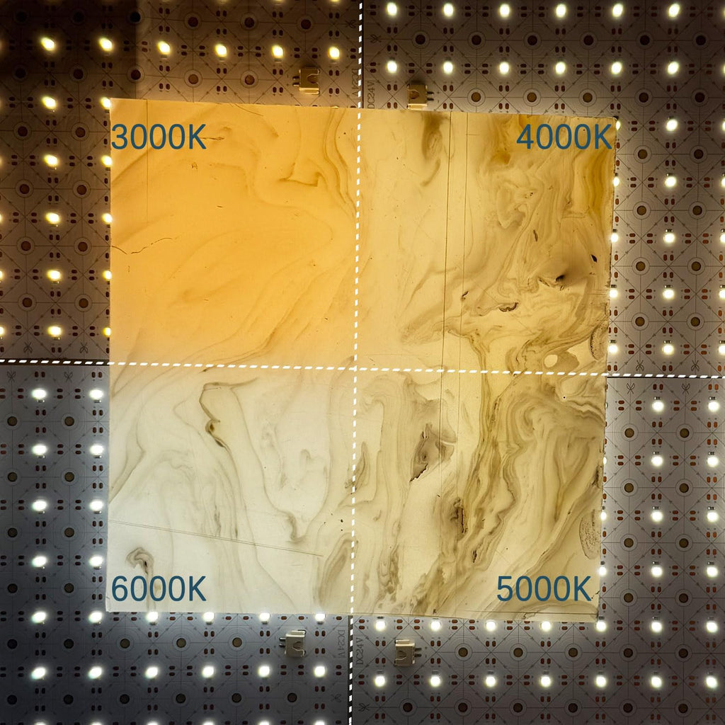 4-Pack LED Backlight Sheet 24V 36W 4000K White, 19.3X9.6 inches Each Unit, Dimmable Flexible LED Panel Sheet for Backlit Translucent Stone/Marble/Onyx/Quartz Countertops Walls