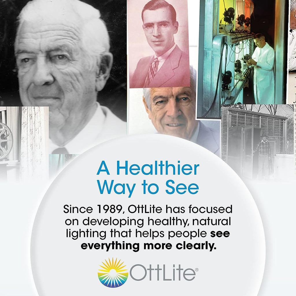 OttLite WingShade LED Floor Lamp with 3 Color Temperatures, ClearSun LED Technology, Floor Lamps for Living Room, Reading Light, Standing Lamp, Floor Lamp for Bedroom, Flexible & Adjustable Tall Lamp