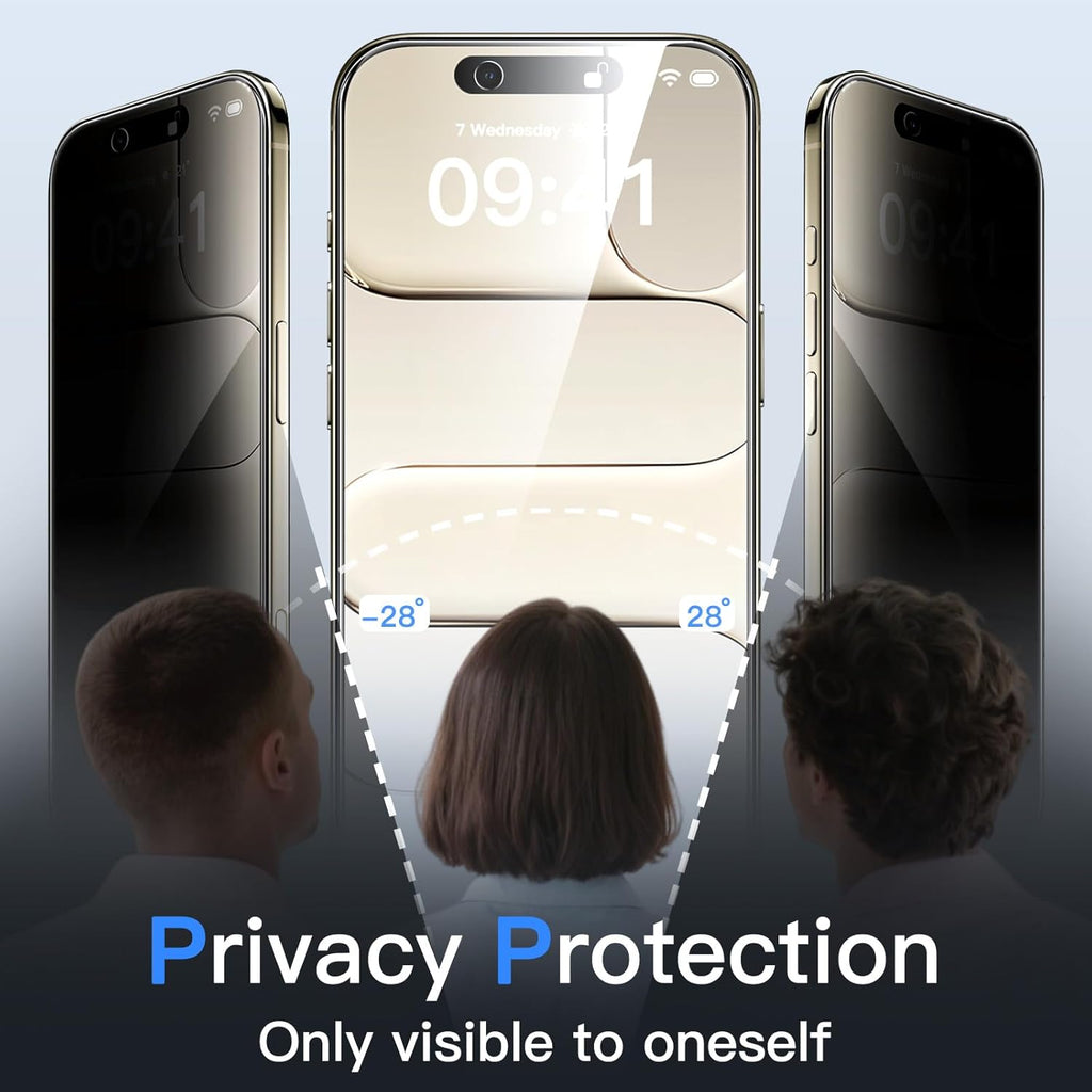 JETech Privacy Screen Protector for iPhone Air with Camera Lens Protector, Anti-Spy Tempered Glass Film, Easy Installation Tool, 6.5-Inch Display, 2-Pack Each