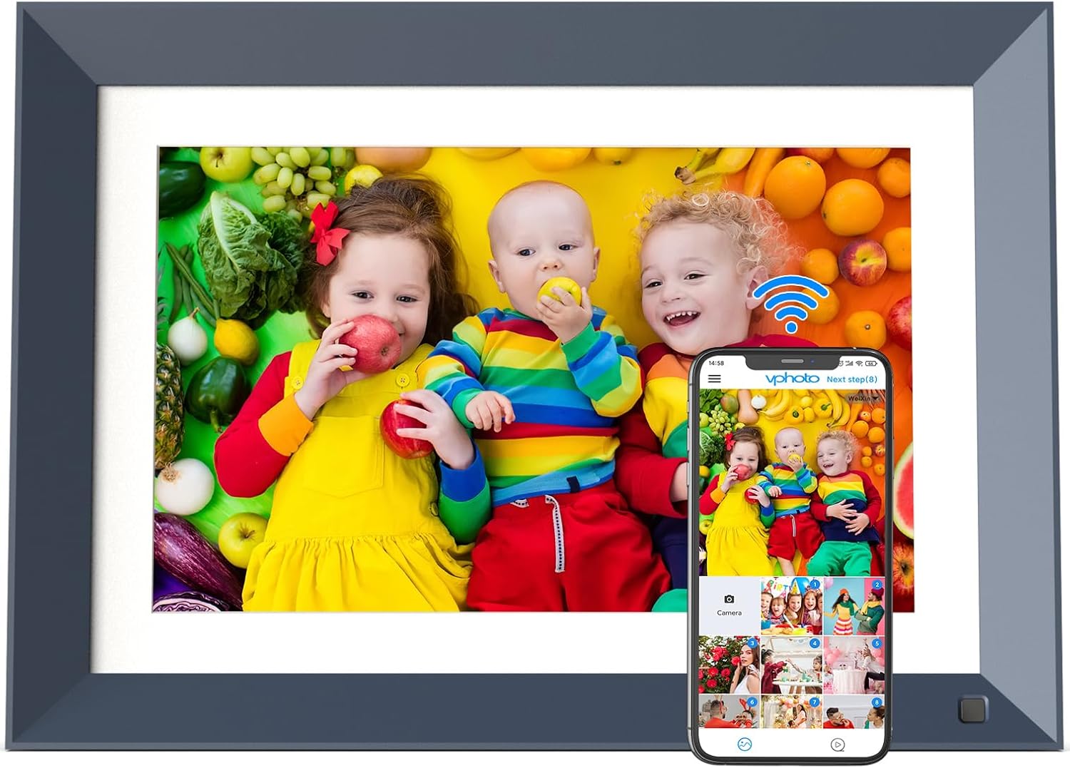 10.1-inch Digital Picture Frame WiFi-Photo-Frame - 16GB Smart Frame, IPS Touch Screen, Auto-Rotate, Slideshow, Load Photo Video from Phone to Digital Frame Via App Email, Free Cloud, Gifts for Mom Dad