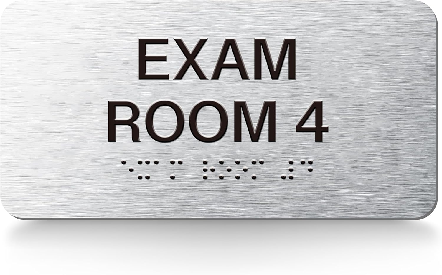 Exam Room Signs with Raised Text & Grade 2 Braille –, ADA Compliant, 7 Variants (EXAM, EXAM 1-6), Easy Install with Double-Sided Tape, Office & Medical Sign (7.8”W x 4”H)