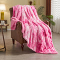NEWCOSPLAY Super Soft Faux Fur Throw Blanket for Couch Pink Sherpa Fuzzy Plush Warm Blanket for Sofa Bed (Pink, Throw(50"x60"))