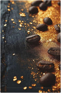 Decorative Light Switch Cover Plate Black Wood Board Gold Dust Coffee Beans 1 Gang No Device Single Blank Outlet Covers Wall Plate Cover Switchplate Electrical Face Plate