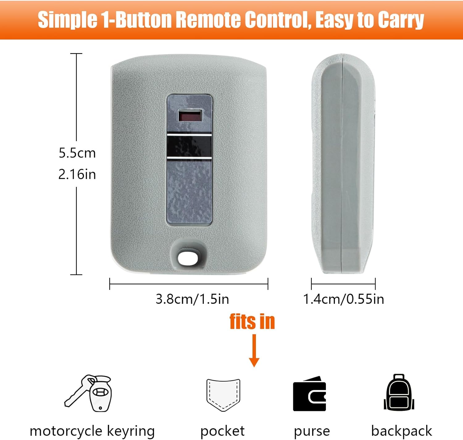LAWOHO MCS307010 300MHz 10 Dip Switches 1-Channel Mini Key Ring Transmitter for Linear Multi-Code MCS308911, 3089, 3060, 3070, 4120 Gate Opener Garage Door Remote Control