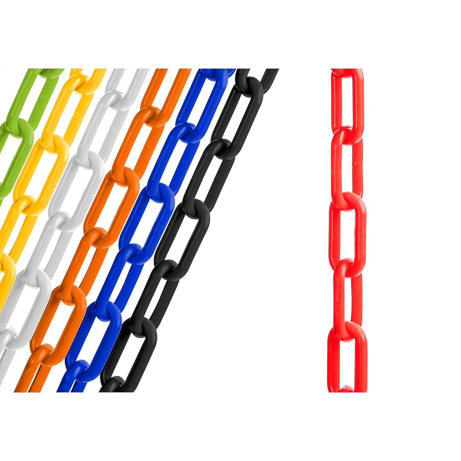 US Weight Security Chain with Plastic Chain Links Enhanced with SunShield UV-Resistant Technology, Made in the USA