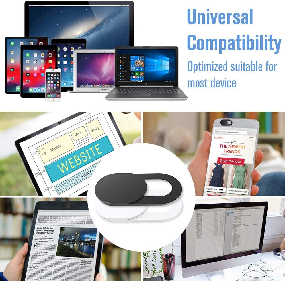 Webcam Cover Slide,[6 Pack] Ultra-Thin Laptop Web Camera Cover Compatible with Camera for MacBook,Laptop,PC,Computer,iMac,iPad, iPhone. 0.022in Thick Web Blocker Protect Your Privacy and Security