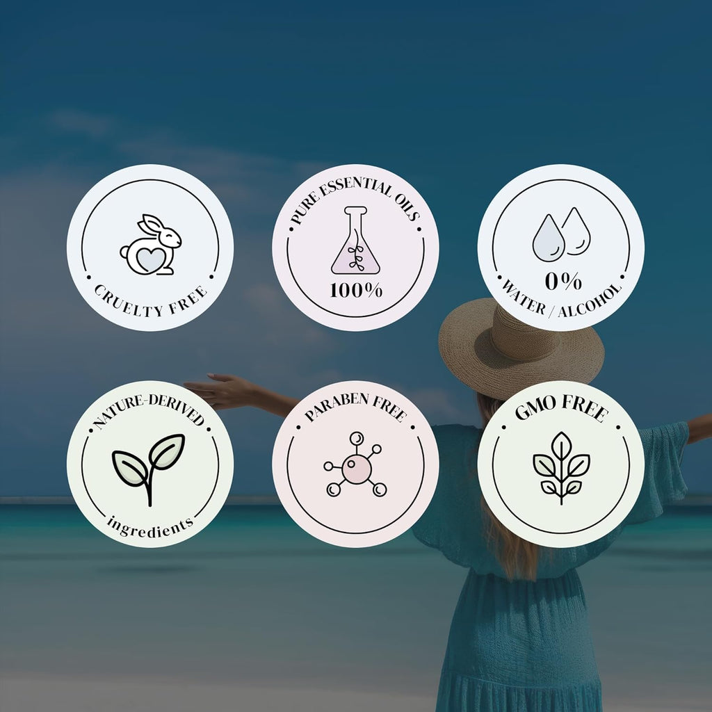 Miami Vibe Essential Oils for Diffusers for Home, Nature-derived Essential Oils, Long-Lasting & Family-Friendly Diffuser Oils Scents, IFRA Certified, Cold Air & Ultrasonic - 4 oz