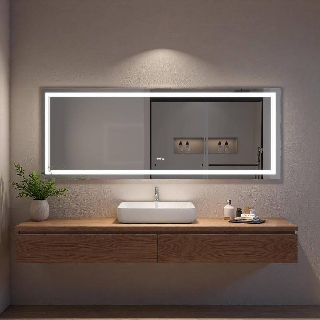 LED Bathroom Mirror with Lights, Wall Mirrors