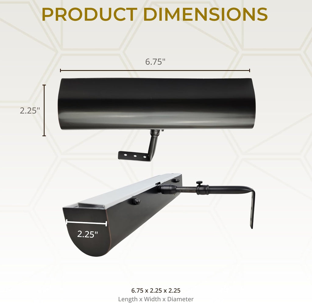 Royal Designs, Inc. Cordless Remote Control LED Picture Light, Dimmable with Timer Function, Oil Rubbed Bronze, 6.75 Inches, 2 Pack