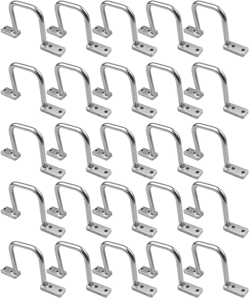 25Pcs 2 Inch D Rings, Aluminum Heavy Duty Distribution Rings for Managing and Organizing Electric Cables Wires, Silver