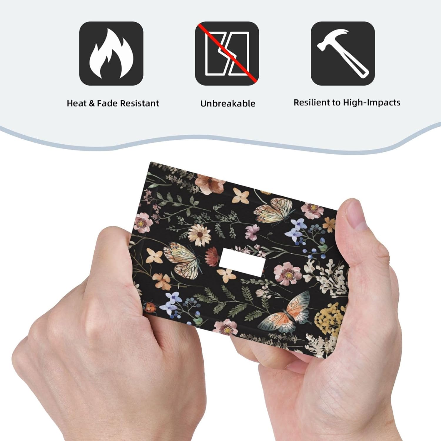 Decorative Light Switch Plate Covers Boho Black Butterfly Rustic Flower 1 Gang Light Switch Cover Plate Single Toggle Wall Plate Outlet Covers Faceplate for Bedroom Home Decor