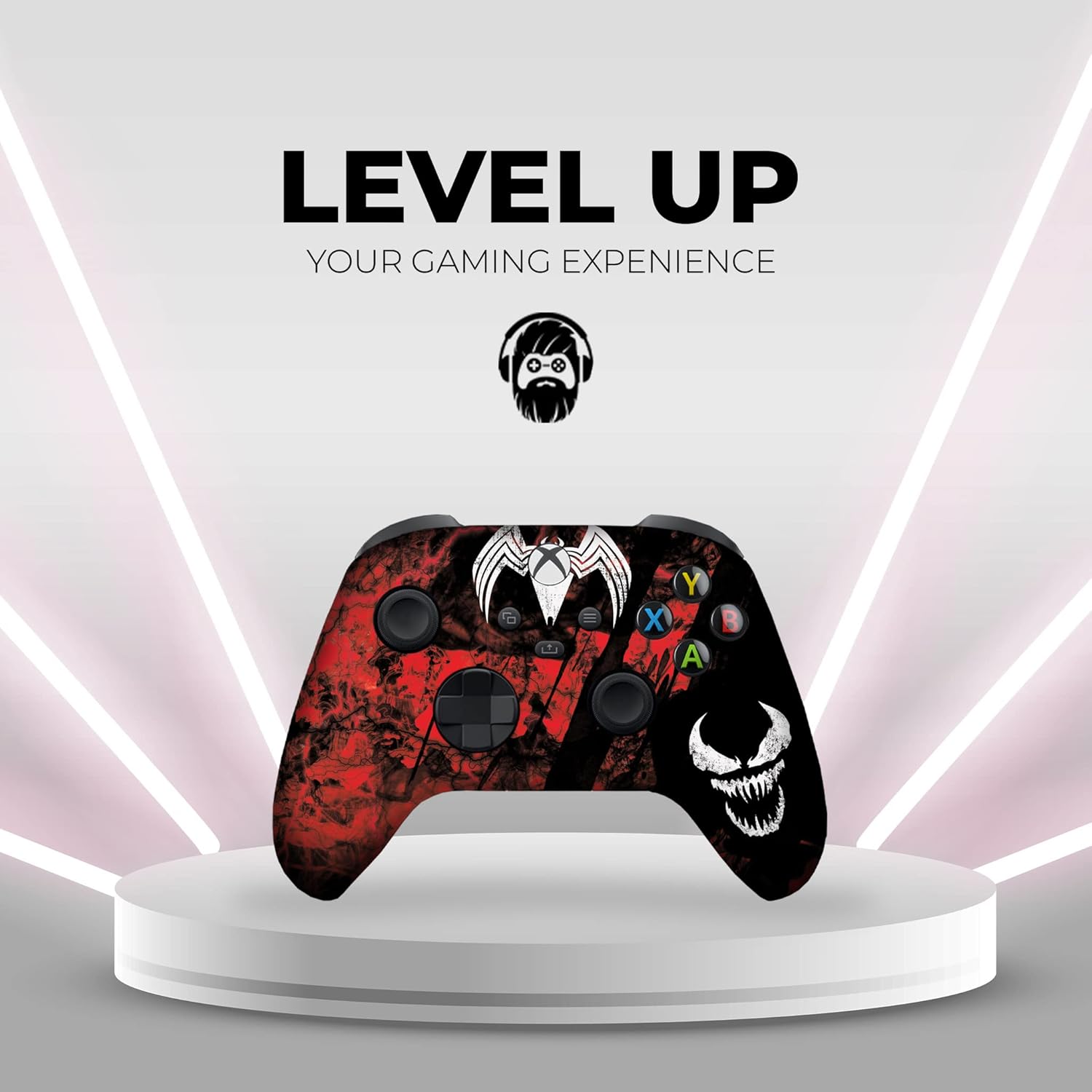 DreamController Carnagge Custom X-box Controller Wireless compatible with X-box One/Series X/S Proudly Customized in USA with Permanent HYDRO-DIP Printing (NOT JUST A SKIN)