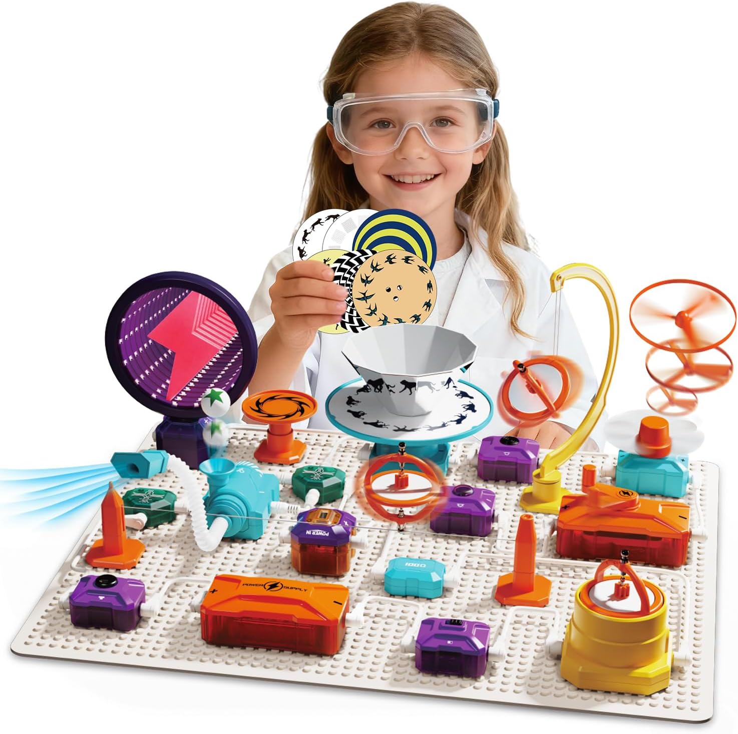 Gohero Circuits Science Kit，76 STEM Projects,Science Experiments for Kids with Fan, RGB Lights,Learning & Education toysKids Circuit Board for Kids(586 Projects+)