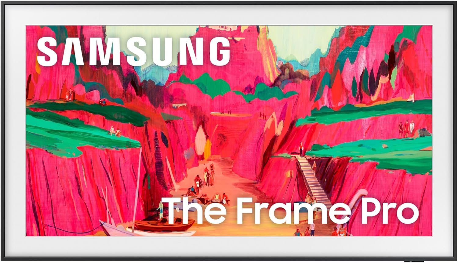 Samsung 85" The Frame Pro 4K Neo QLED Smart TV (2025) with Modern Teak Customizable Bezel & Music Frame Smart Speaker with Dolby Atmos