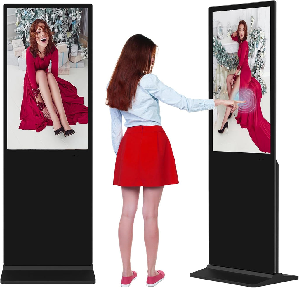 43 in Digital Signage Capacitive Touch Digital Signage Displays,with WiFi USB/APP Software Input Digital Signage Kiosk, Android 11 Digital Signage Player