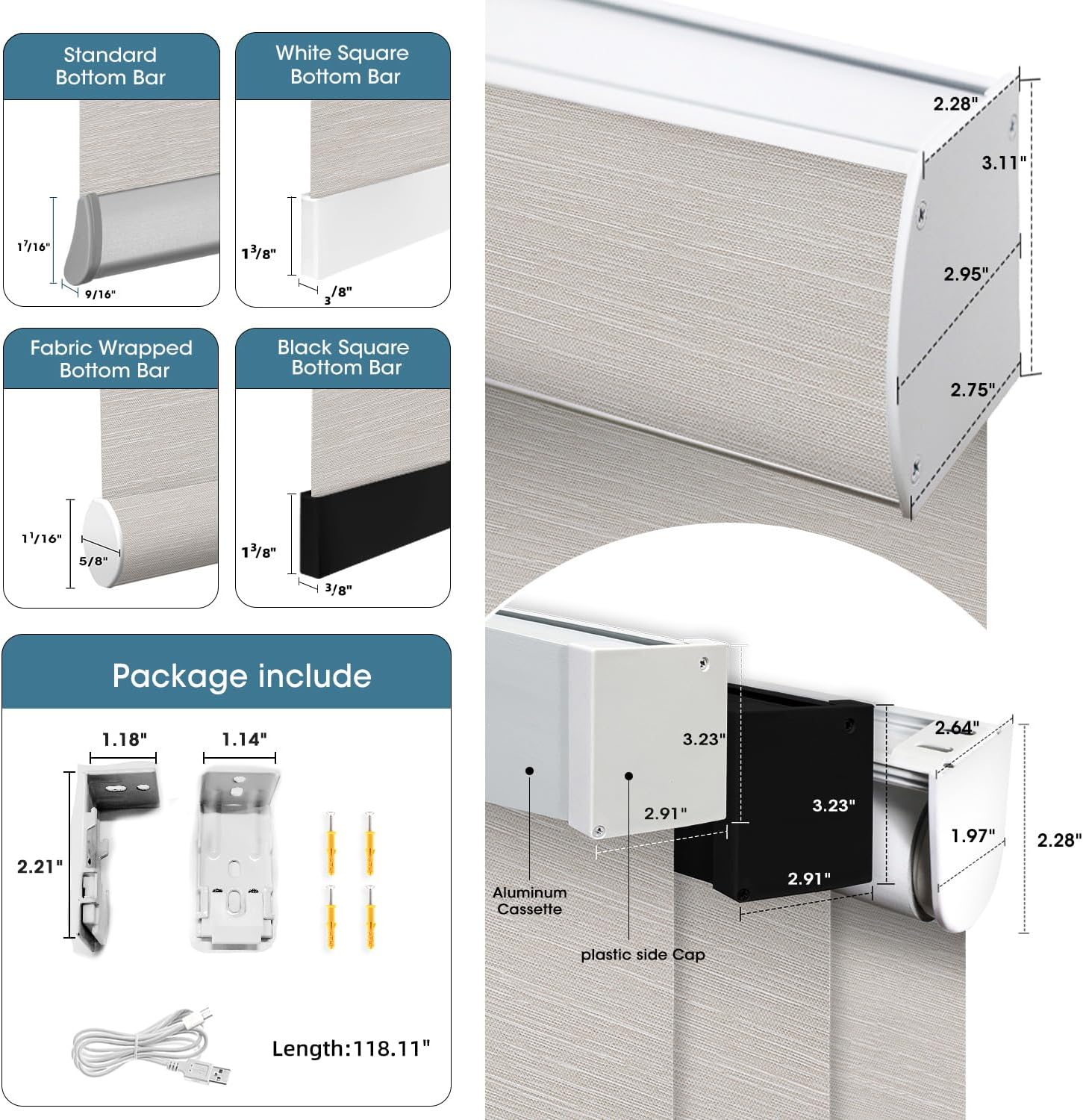 SmartWings Motorized 100% Blackout Shades Blinds, Custom Size, Cordless Window Shades with Rechargeable Battery, Work with Matter/Apple HomeKit, Alexa, Thread/Zigbee, Remote Optional, Essential Cream