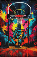 Decorative Light Switch Plate Covers Colorful Graffiti Basketball Sport Basket Hippie 1 Gang No Device Single Blank Outlet Covers Wall Plate Light Switch Cover Plate Faceplate for Home Decor
