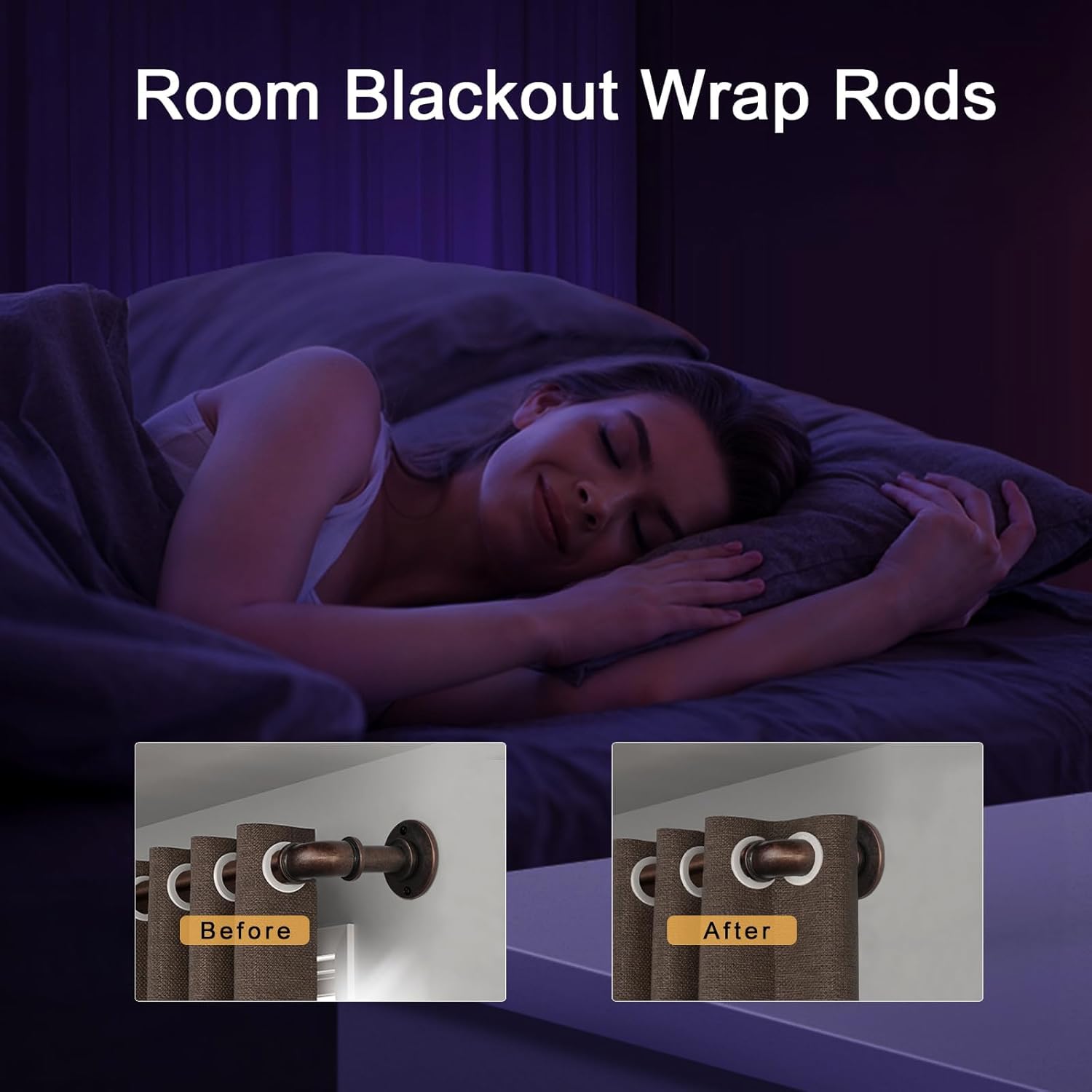 Bronze Curtain Rods 18 to 144 Inch, Industrial Curtain Rods,Adjustable Length,1 in Diameter Pipe,Wall or Ceiling Mounted,for Bedroom and Living Room(Antique Red Bronze 18” to 144”)