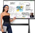 85" Smart Board, Interactive Whiteboard, 4K Electronic Board, UHD Touchscreen, Android 13, 8+128G, All in One Smartboard for Classroom Office Home (Wall Mount Included)