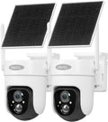 Vicohome 2CQ4G 2K AI Solar Security Camera Wireless Outdoor, Battery Powered Cam, Color Night Vision, Two Way Audio, Motion Detection, Easy to Setup, Audible Flashlight Siren, 180 Days Exchange Policy