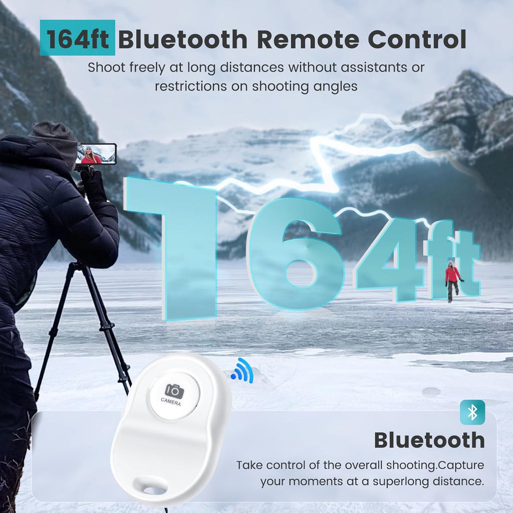 Magnetic Phone Vlog Selfie Monitor Screen,1080P Wireless Recording,Back Camera Selfie Monitor with Bluetooth Remote Control,for Selfie Vlog Live Broadcast,Compatible with iPhone and Android System