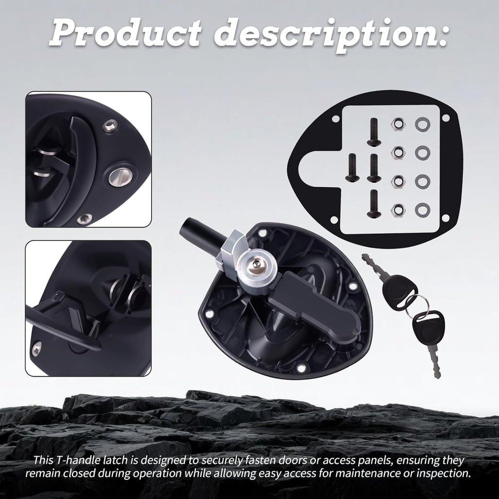 406-0972-01 A034B471 Door Latch T Handle with 2 Keys Fits for Cum-mins and Ko-hler Generators(Applications:Generator enclosures;Control Panels;Access Doors for Maintenance)