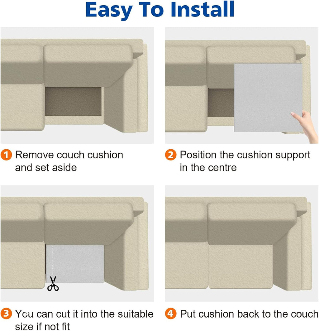 Couch Cushions Support for Sagging Seat -20"X 20"Curved Foam Sofa Cushion Support Board,Grey Couch Supporterfor Under The Cushions,Set of 3