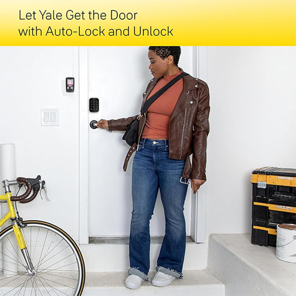 Yale Home Assure Lock 2 Deadbolt, Black Suede Keyless Entry Door Lock with Digital Touchscreen Keypad and Bluetooth Connectivity (No Wi-Fi), ‎YRD450-BLE-BSP
