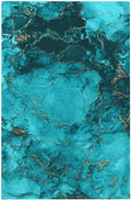 Decorative Light Switch Plate Covers Modern Abstract Turquoise Blue Marble Texture 1 Gang No Device Single Blank Outlet Covers Wall Plate Light Switch Covers for Bathroom Home Decor