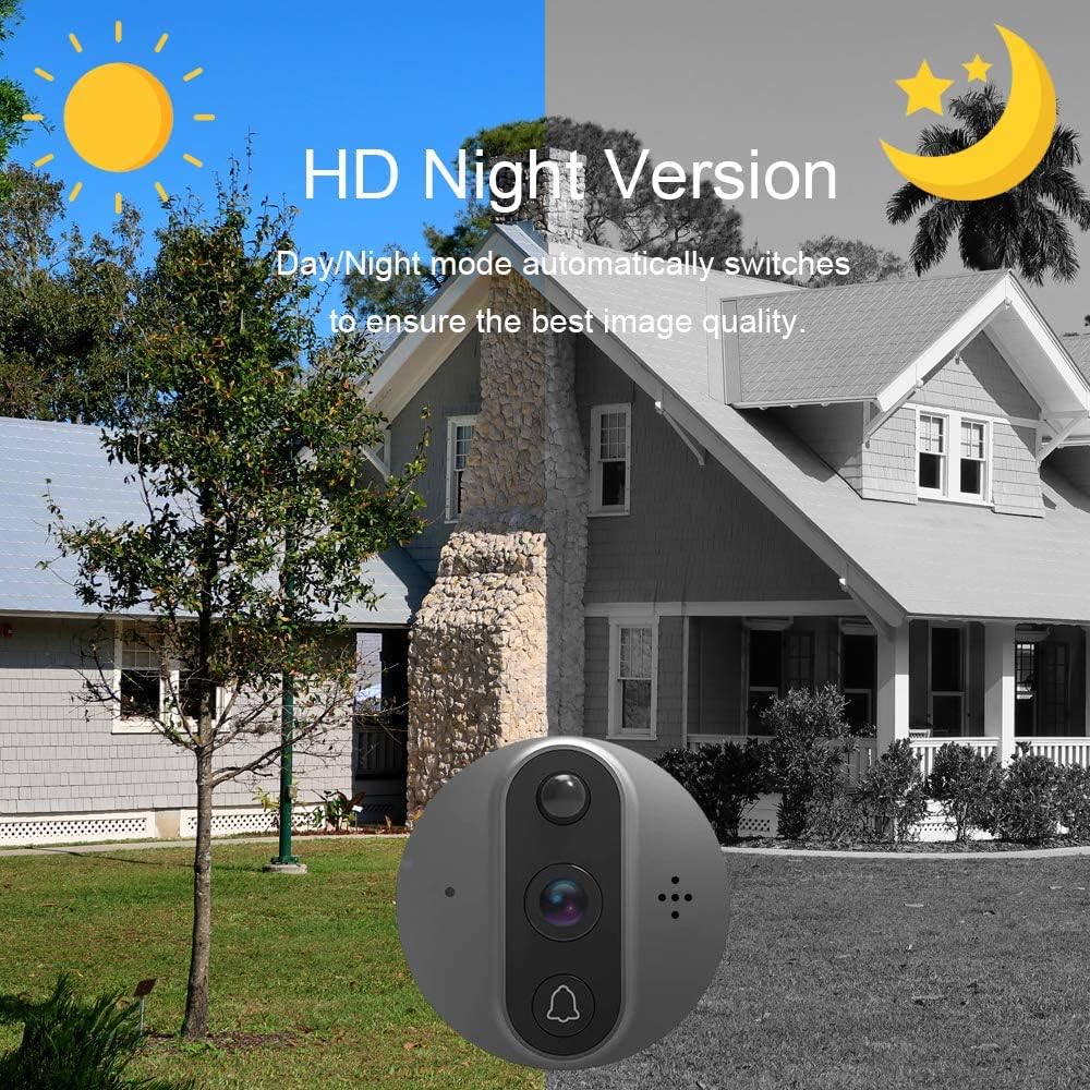 Peephole Camera for Apartment Door, WiFi Door Peephole Viewer Video Doorbell 1080P Camera with Monitor 4.3 Inch LCD Screen Motion Detection Night Vision