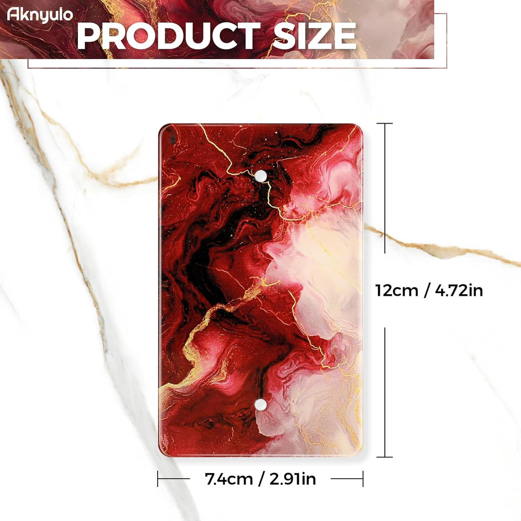 Rich Burgundy Marble Acrylic Wall Plates Blank Wall Plate Light Switch Cover Plate Blank Wall Plate Decorative Acrylic Light Switch Cover