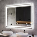 ISKM 48'' x 36'' LED Mirror for Bathroom Lighted Vanity Mirror for Wall Front Lights + Backlit LED Bathroom Mirror Anti-Fog Tempered Glass ETL Listed