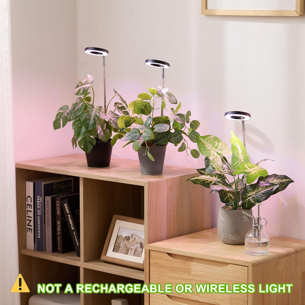 yadoker Plant Grow Light, LED Growing Light Full Spectrum for Indoor Plants,Height Adjustable, Automatic Timer, 5V Low Safe Voltage,Idea for Small Plant Light