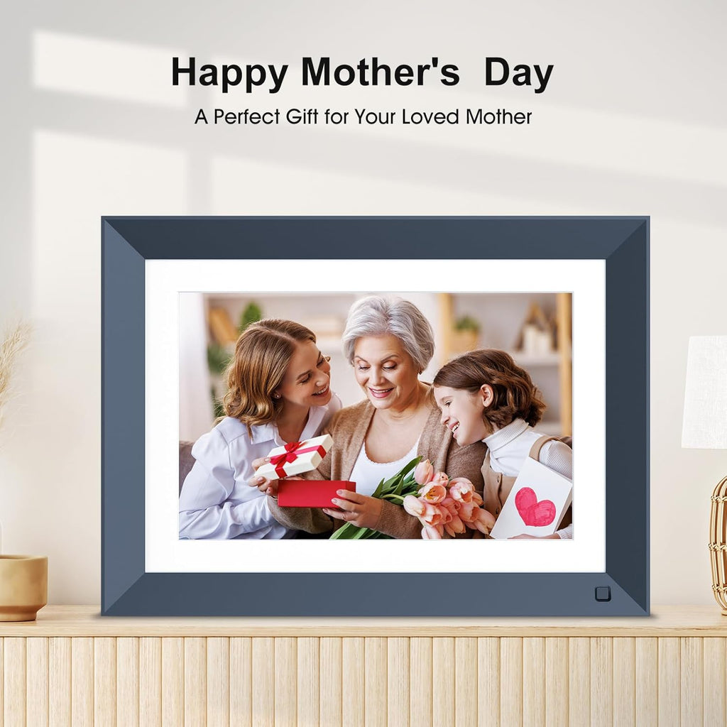 10.1-inch Digital Picture Frame Smart-Photo-Frame - Digital Frame with 1920 * 1200 IPS Touch Screen, Auto Rotate, 16GB Storage, Load Photos Videos from Phone via App or Email, Birthday Gifts for Mom