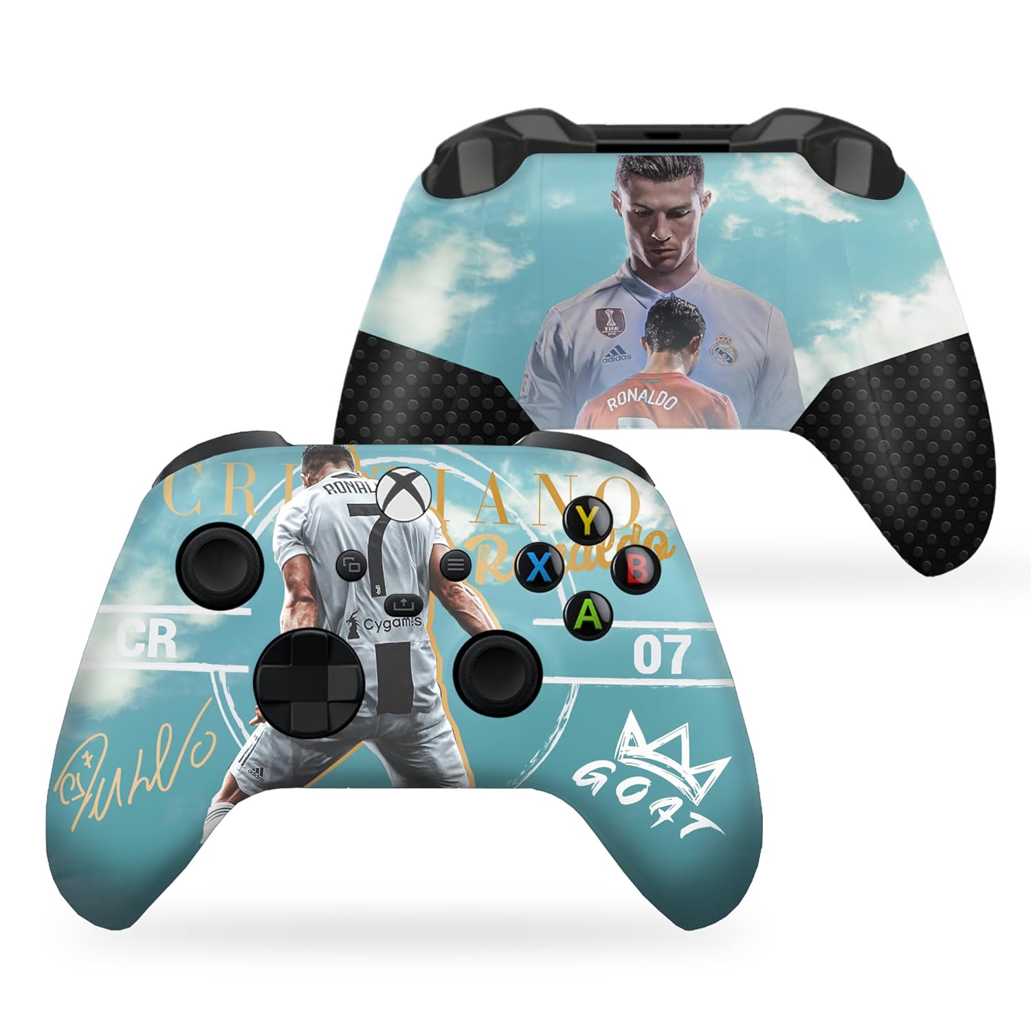DreamController Ronaaldo Custom X-box Controller Wireless compatible with X-box One/Series X/S Proudly Customized in USA with Permanent HYDRO-DIP Printing (NOT JUST A SKIN)