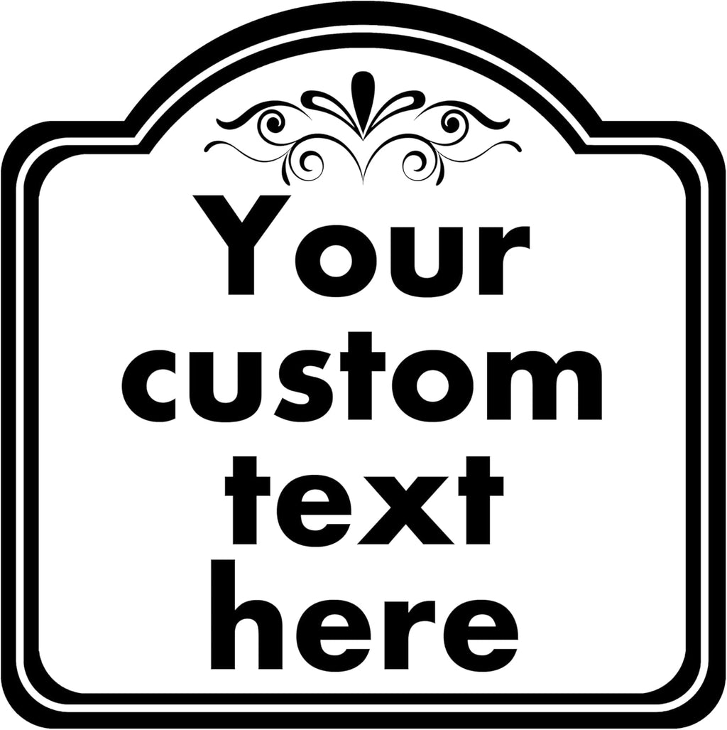 Custom Sign, Custom Indoor/Outdoor Decorative Sign，Aluminum Weatherproof Metal Sign Multiple Sizes, Customize for Office, Business, Workplace, office, Home, Delivery Signs, 10*10 Inch, White