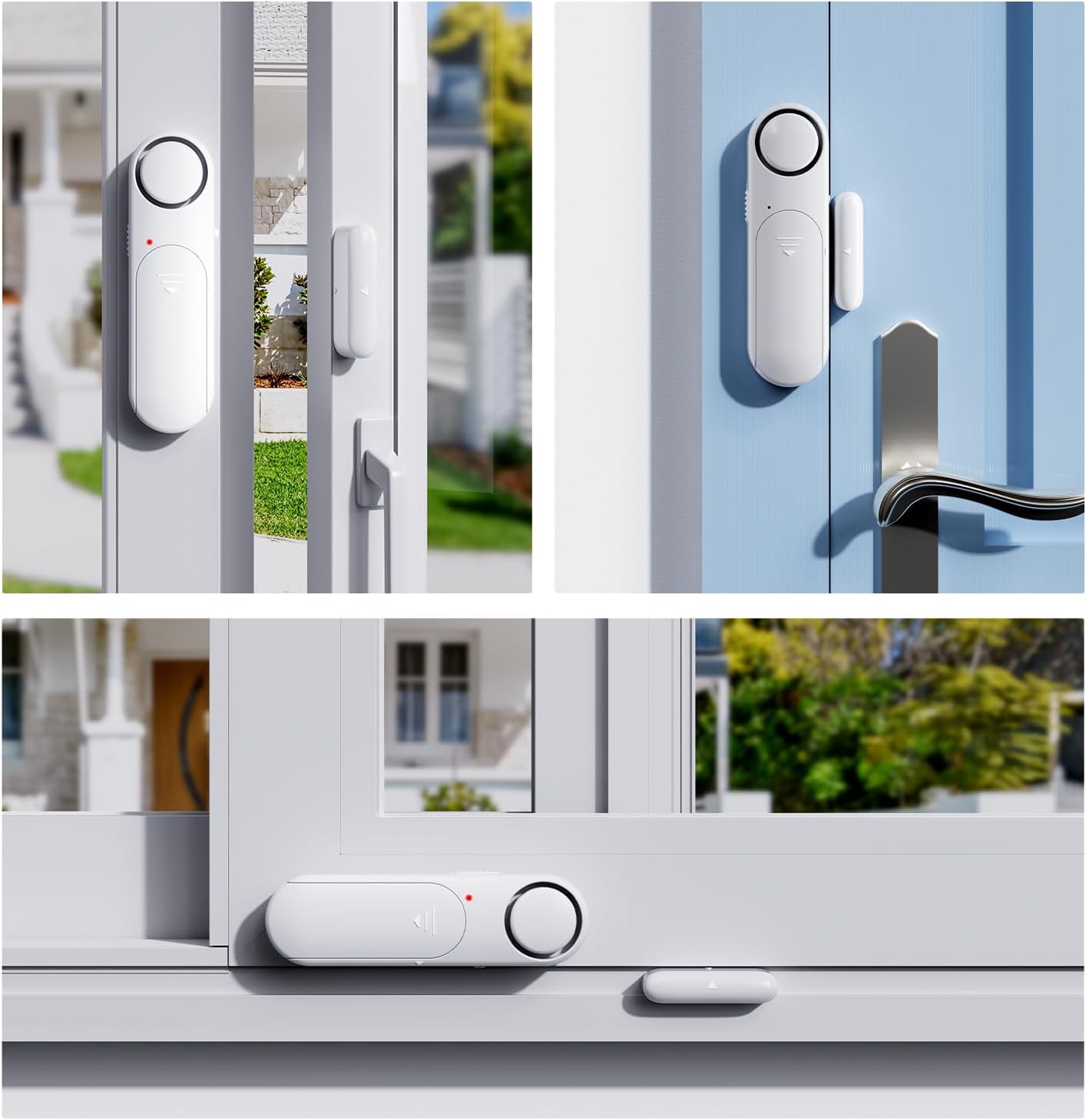 Wireless Door Alarm When Opened with Remote (2 Pack), Window Sensor Alarms for Home Security, Kids Safety, Dementia, Sliding Glass Door, 120dB Burglar Alert for House Garage/Apartment/Business Entry