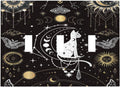 White Cat Tarot Moon Phases Moth Celestial Gothic Decorative Switch Plates 3 Gang Wall Plate Triple Toggle Light Switch Cover Faceplate Electrical Wall Panels for Kids Room Bedroom Decor