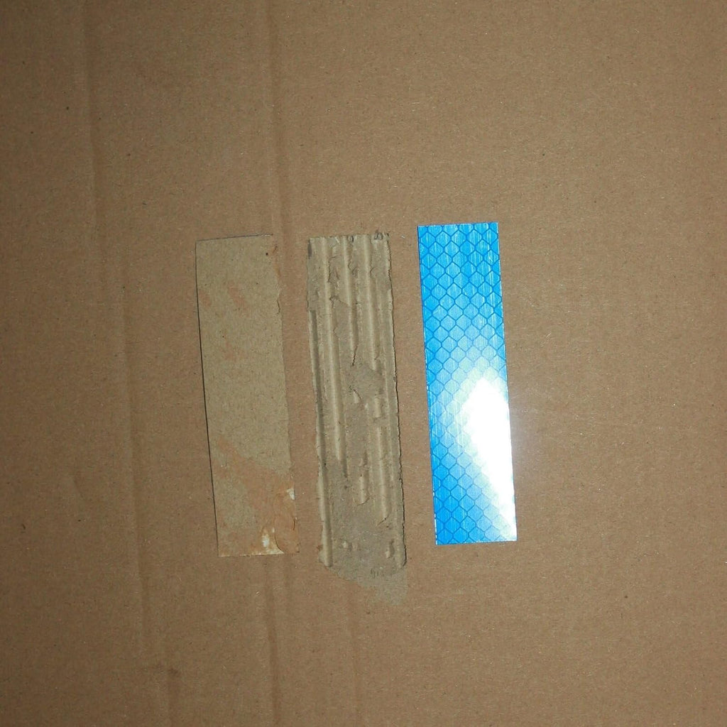 Non Fading Blue Reflective Stickers 1 inch X 4 inch, Outdoor Waterproof High Visibility Warning Safety Adhesive Reflector Tape (100 Pcs)